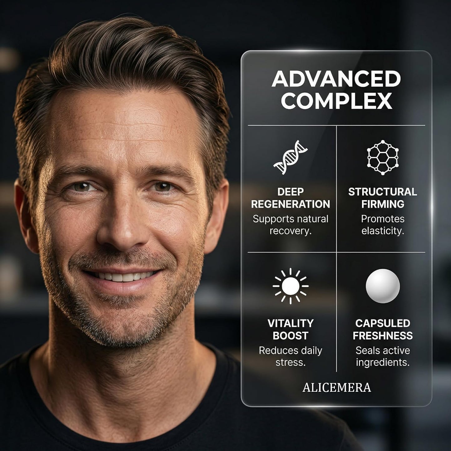 Alicemera Advanced PDRN Capsule Cream for Men with Vitamin C & Collagen