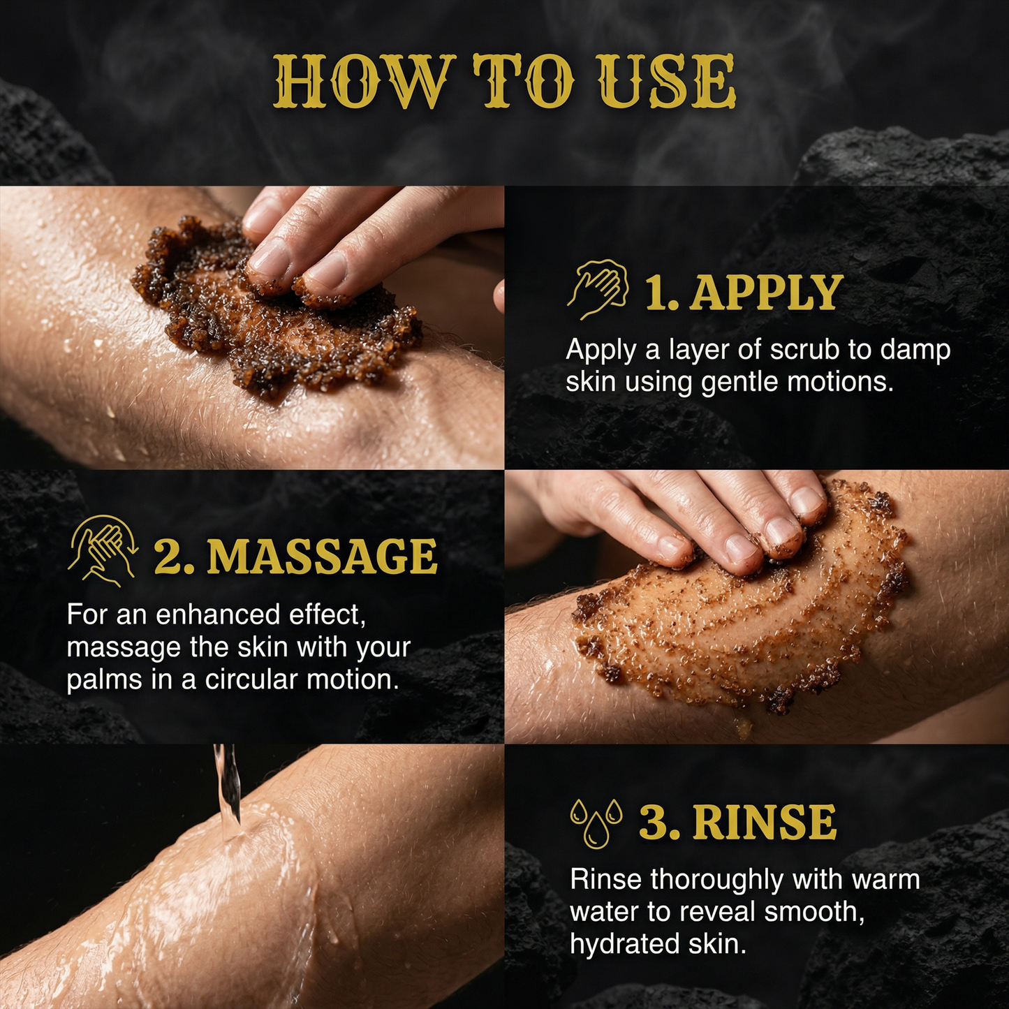 Alicemera Body Scrub for Men, Dead Sea Minerals & Sandalwood