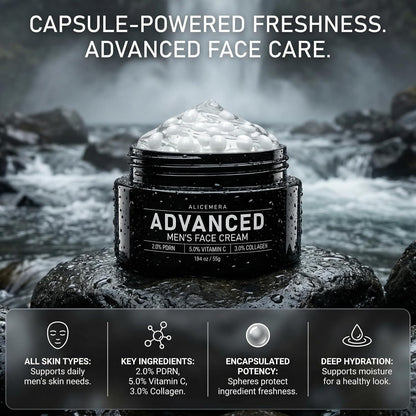 Alicemera Advanced PDRN Capsule Cream for Men with Vitamin C & Collagen
