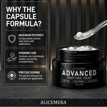 Alicemera Advanced PDRN Capsule Cream for Men with Vitamin C & Collagen