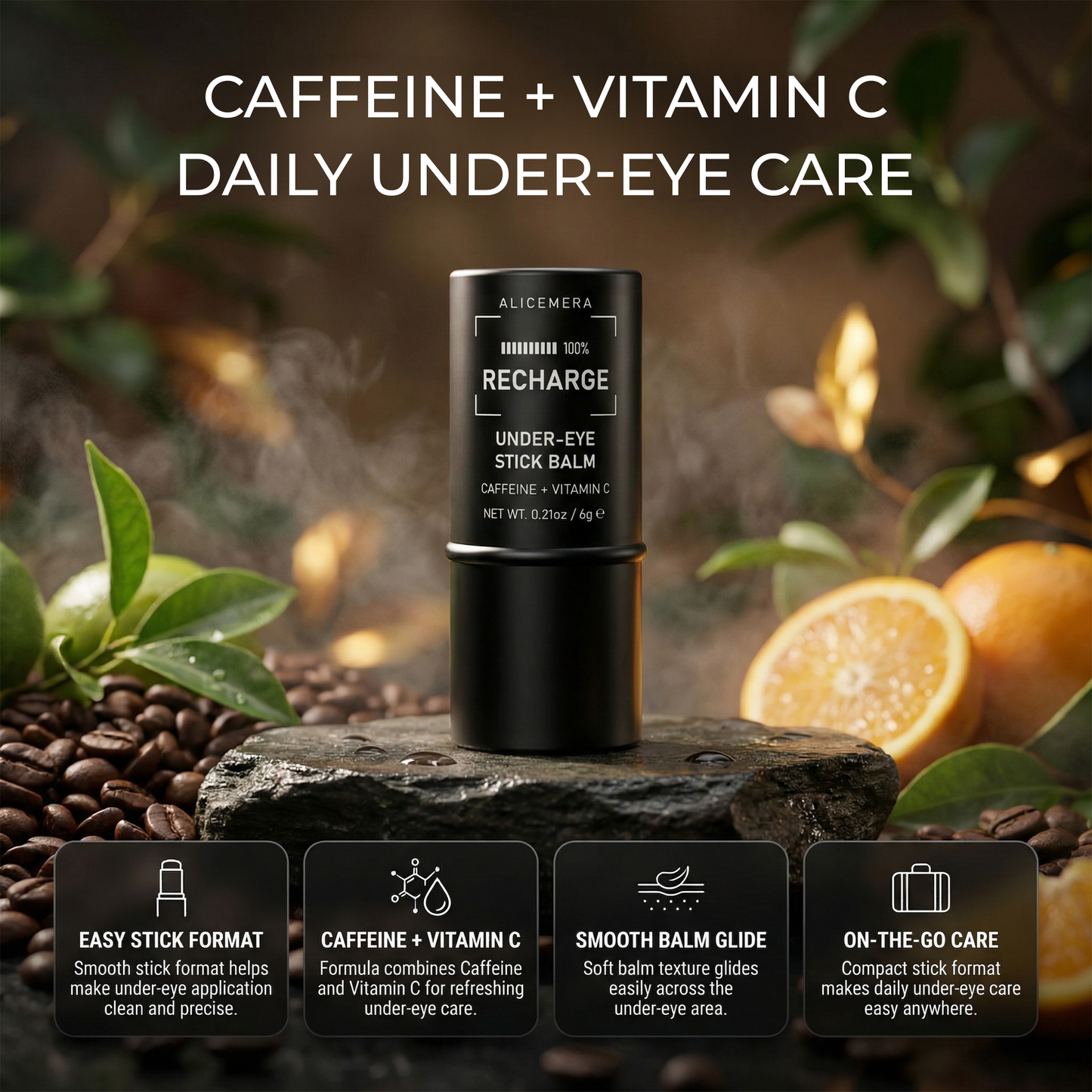 Alicemera Recharge Ritual Caffeine Under-Eye Stick Balm with Vitamin C